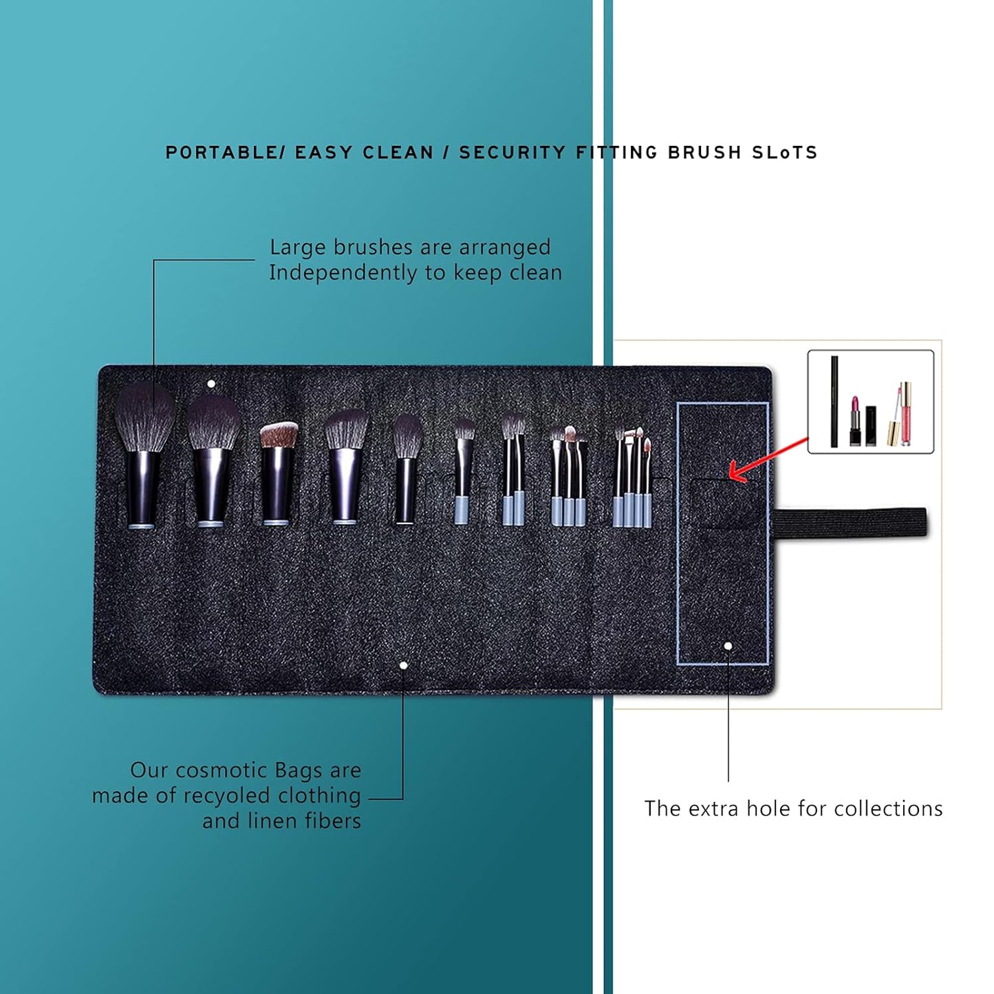 Makeup Brush Set,  Professional Makeup Brushes Foundation Powder Concealers Eye Shadows 15 Piece for Eye Face Liquid Cream Cosmetics Kit (GREY)