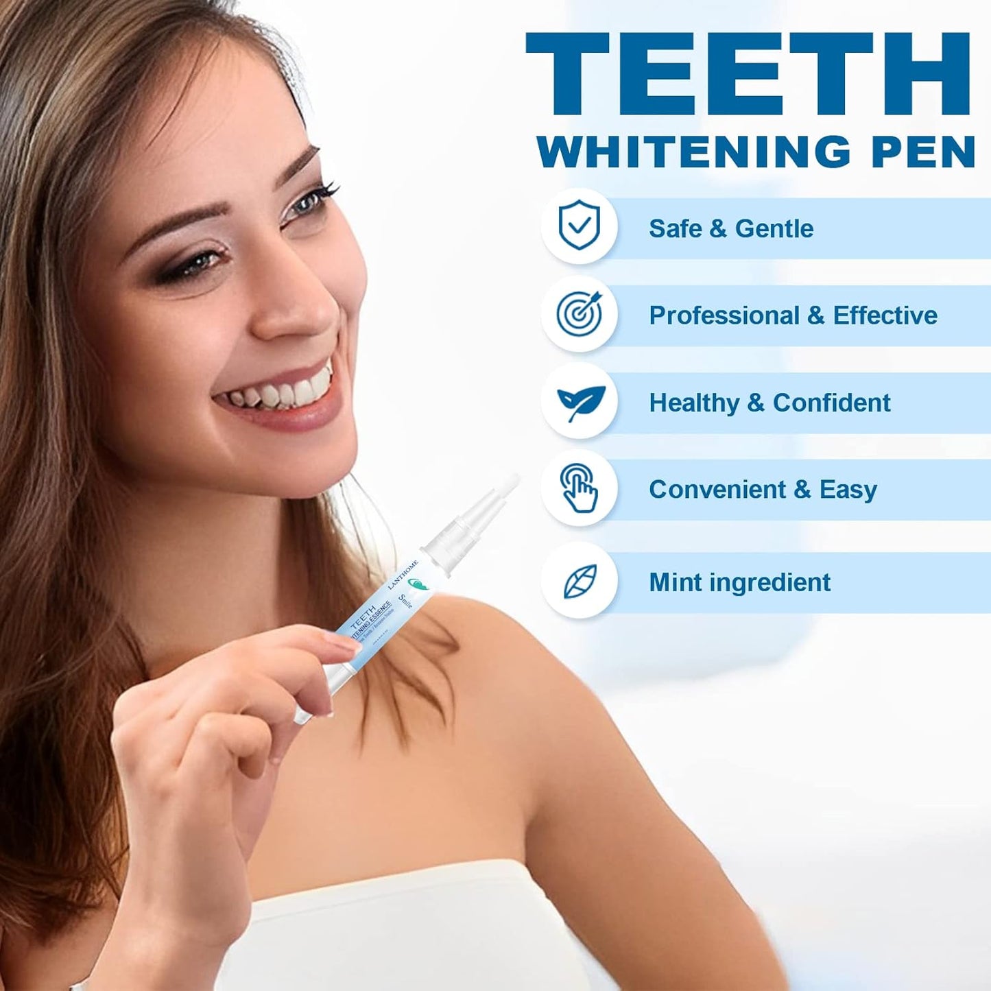 Teeth Whitening Pen,Teeth Whitening Essence,Teeth Whitening Gel,Teeth Stain Remover to Whiten Teeth,Intensive Stain Removal Teeth Reduce Yellowing (2Pcs)