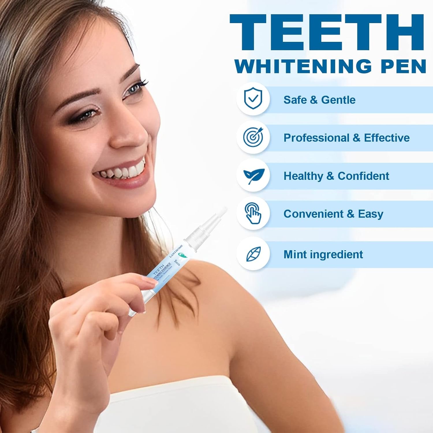 Teeth Whitening Pen,Teeth Whitening Essence,Teeth Whitening Gel,Teeth Stain Remover to Whiten Teeth,Intensive Stain Removal Teeth Reduce Yellowing (2Pcs)