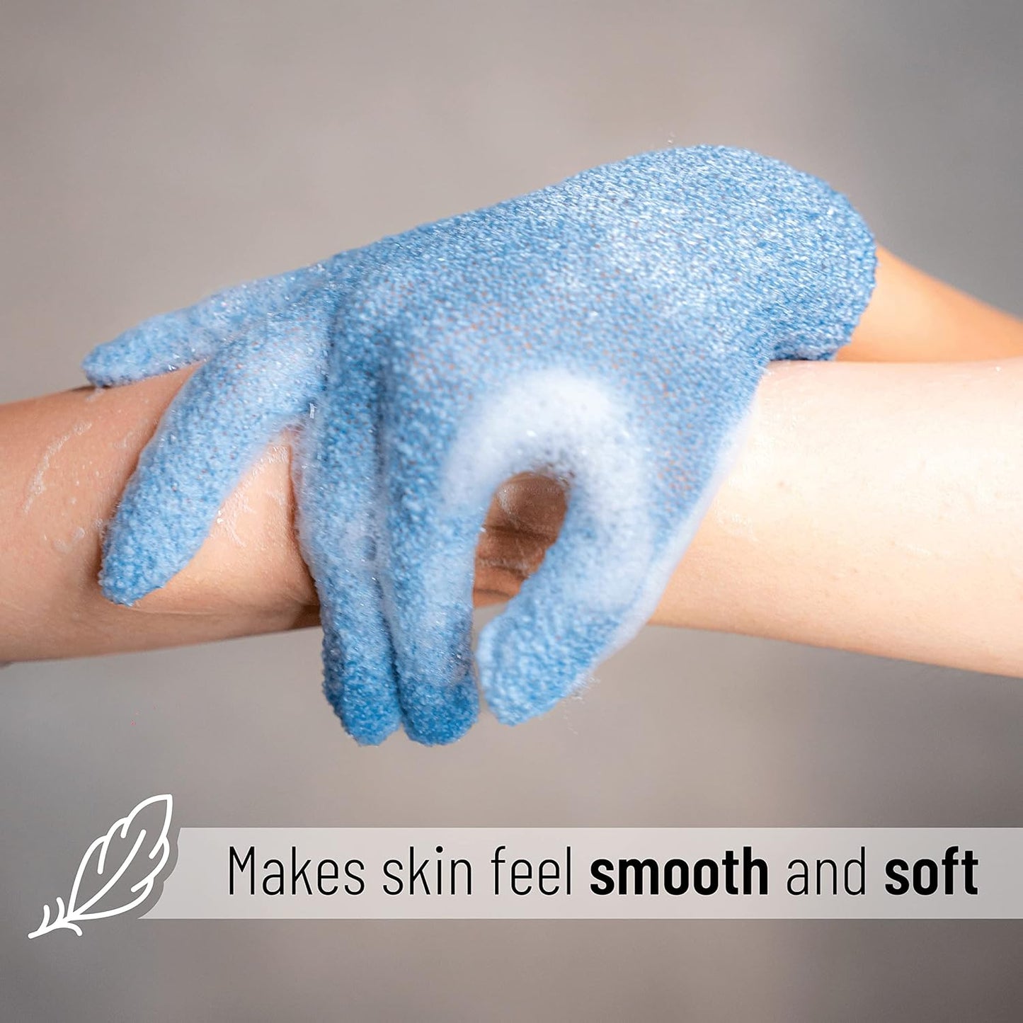 Slick- Exfoliating Gloves, 4 Pcs, Skin Exfoliator for Body, Shower Gloves, Scrub Gloves Exfoliating, Exfoliating Body Scrub Gloves, Loofah Glove, Exfoliation Mitt, Bath Gloves